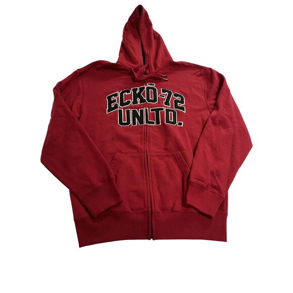 Ecko Unltd. Full Zip Hoodie in Red Black